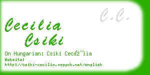 cecilia csiki business card
